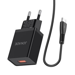 Caricabatterie USB type C ricarica rapida 5V/5A nero JB022