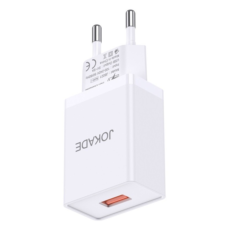 Caricabatterie USB 5V 3A bianco JB047