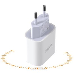Caricabatterie USB tipo C ricarica rapida 3A 27W bianco JB068