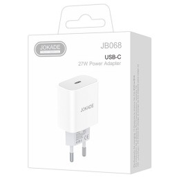 Caricabatterie USB tipo C ricarica rapida 3A 27W bianco JB068