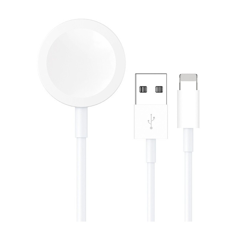 Caricabatterie 2in1 USB Ligtning per iPhone e carica wireless per iWatch