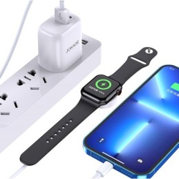 Caricabatterie 2in1 USB Ligtning per iPhone e carica wireless per iWatch