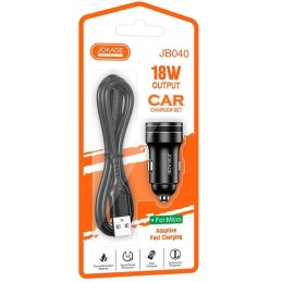 Caricabatterie per smartphone per auto microUSB 3A 18W JB040