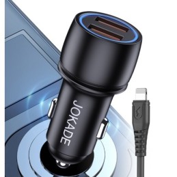 Caricabatterie per auto 2xUSB con cavo Lightning JH004