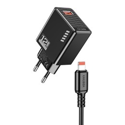 Caricatore USB lightning 5V/2.4A 12W nero KSC-1236