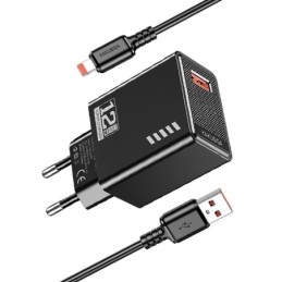 Caricatore USB lightning 5V/2.4A 12W nero KSC-1236