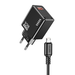 Caricatore micro USB  5V/2.4A 12W nero KSC-1236