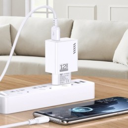 Caricatore USB Type-C USB 5V/2.4A 12W bianco  KSC-1236