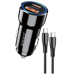 Alimentatore caricabatterie da auto USB/Type-c con cavo Type-C 90W 20V/3A nero JH048