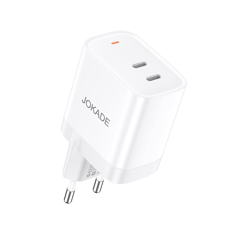 Caricabatterie 2 porte Type-C ricarica rapida bianco JB083