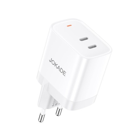 Caricabatterie 2 porte Type-C ricarica rapida bianco JB083