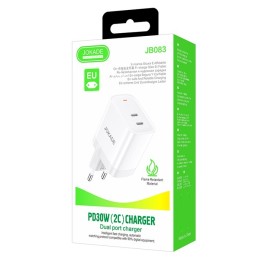 Caricabatterie 2 porte Type-C ricarica rapida bianco JB083
