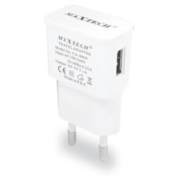 Caricabatterie USB bianco 5V 2.1A
