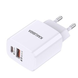 Caricabatterie rapido USB-C 20W + USB-A 18W bianco doppia porta KSC-924