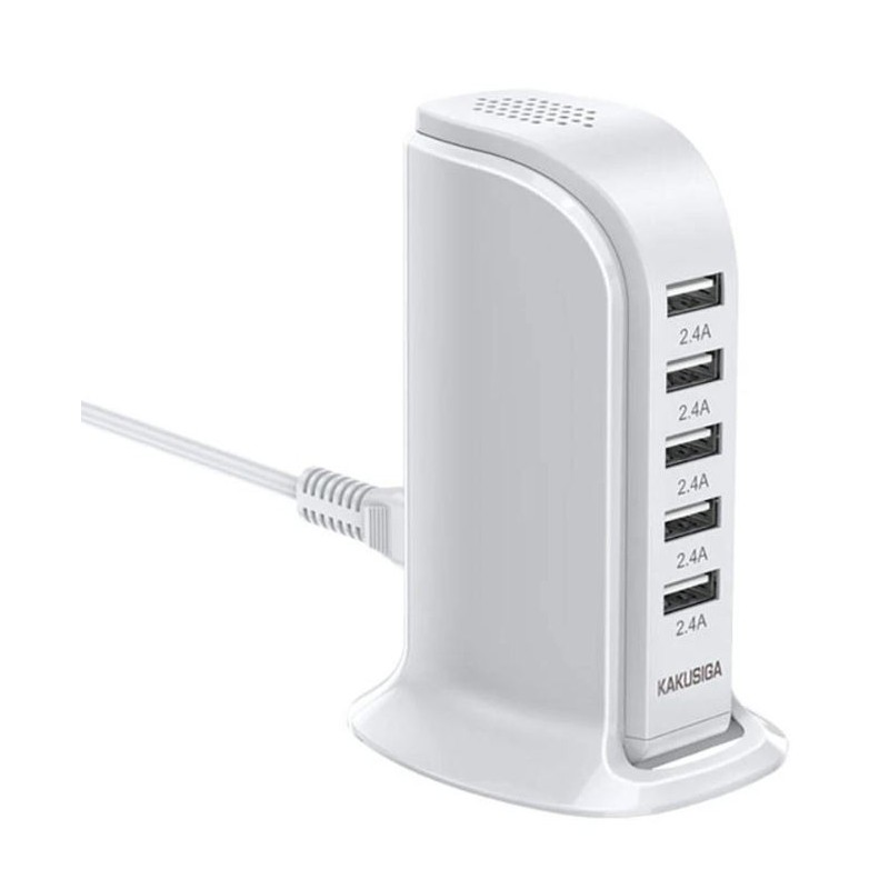 Caricabatterie USB da tavolo 5 porte 2.4A KSC-741