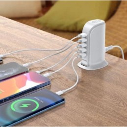 Caricabatterie USB da tavolo 5 porte 2.4A KSC-741