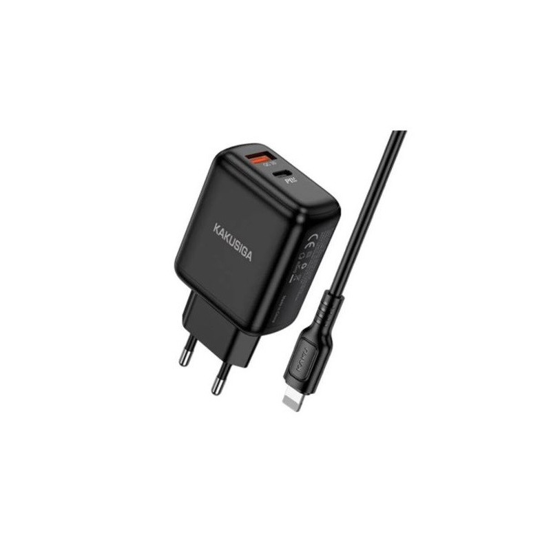 Caricabatterie ricarica rapida con cavo USB Type C - Lightning 1m 30W KSC-670