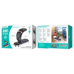 Stazione di Ricarica Wireless Rapida 3 in 1 con Supporto 15W