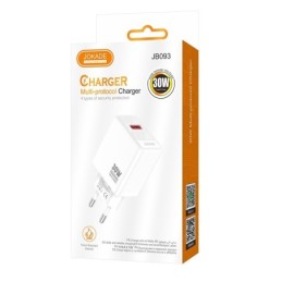 Caricatore USB-A 30W ricarica rapida bianco JB093
