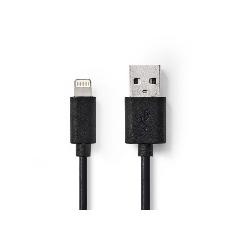 Cavo per ricarica e sincronizzazione USB Lightning 25cm nero
