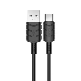 Cavo per ricarica e sincronizzazione type C 2m 3A nero KSC-716