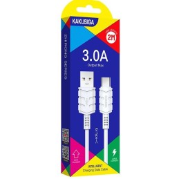 Cavo per ricarica e sincronizzazione type C 2m 3A bianco KSC-716