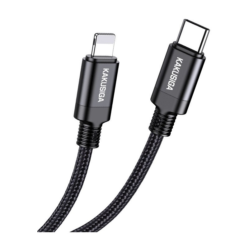 Cavo per ricarica e sincronizzazione PD30W 5A Type C - Lightning nero JA034