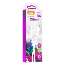 Cavo per ricarica e sincronizzazione USB type C -Lightning 1m bianco PD27W 5A JA043