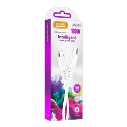 Cavo per ricarica e sincronizzazione USB type C - type C 1m bianco PD100W 5A JA043