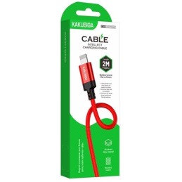 Cavo per ricarica e sincronizzazione USB Lightning rosso 2m KSC-698