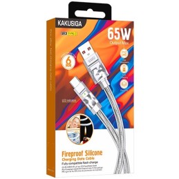 Cavo per alimentazione e sincronizzazione USB Type-C 1m 65W grigio KSC-956