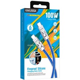 Cavo per alimentazione e sincronizzazione Type-C 1m 100W blu KSC-956