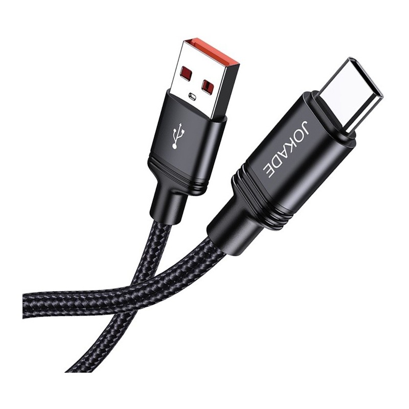 Cavo per ricarica e sincronizzazione USB Type-C 3m ricarica rapida 5A nero intrecciato JA057
