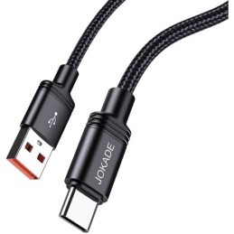 Cavo per ricarica e sincronizzazione USB Type-C 3m ricarica rapida 5A nero intrecciato JA057