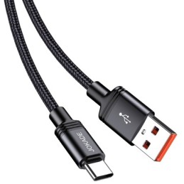Cavo per ricarica e sincronizzazione USB Type-C 3m ricarica rapida 5A nero intrecciato JA057