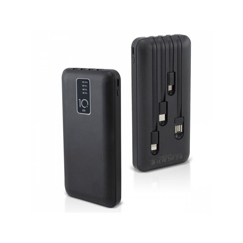 Powerbank 8800mAh nero USB/microUSB/type C/Lightning