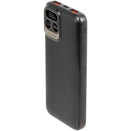 Power Bank 15000mAh 66W con display LED e 4 cavi integrati nero