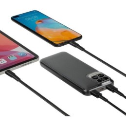 Power Bank 15000mAh 66W con display LED e 4 cavi integrati nero