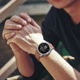 Ricambio Cinturino QuickFit 22mm Garmin Fenix 7 Solar - Fibbia Acciaio - Marrone