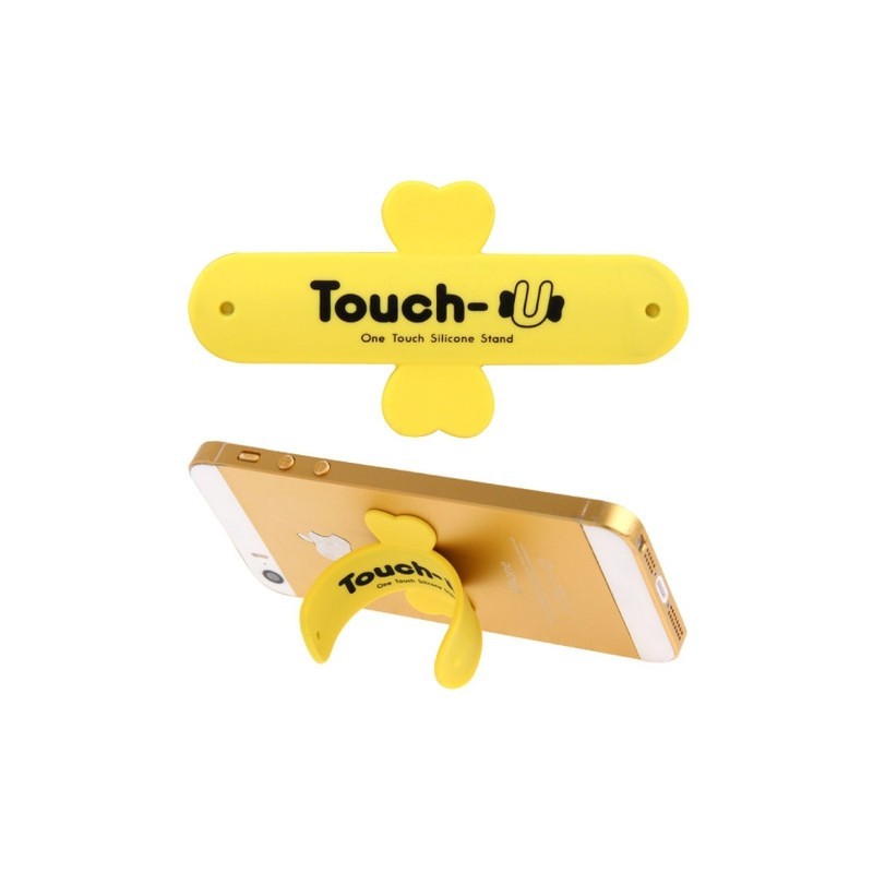 TOUCH-U - Supporto in silicone per smartphone - Giallo