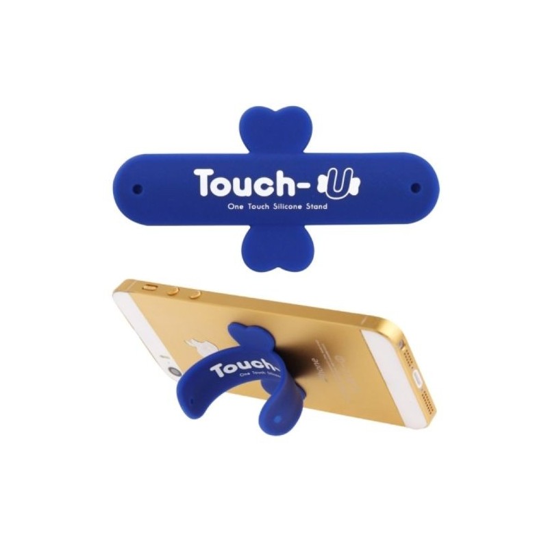 TOUCH-U - Supporto in silicone per smartphone - Blu