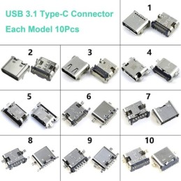 Kit connettore USB type C 3.1 confezione da 100 pezzi