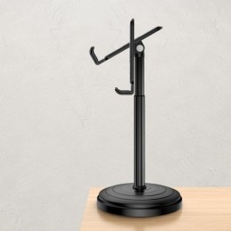 Supporto da tavolo per smartphone e tablet nero