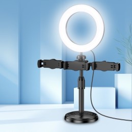 Supporto per smartphone da tavolo con anello LED KSC-1514