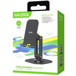 Supporto pieghevole per smartphone da tavolo nero KSC-1159