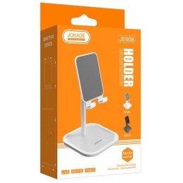 Supporto da tavolo per smartphone e tablet bianco JE008