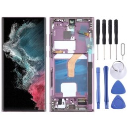 Display OLED + Touch + Frame (Viola) Per Samsung Galaxy S22 Ultra 5G (SM-S908B)