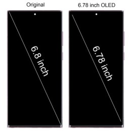 Display OLED + Touch + Frame (Viola) Per Samsung Galaxy S22 Ultra 5G (SM-S908B)