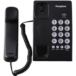 Telefono fisso con filo a pulsanti grandi nero