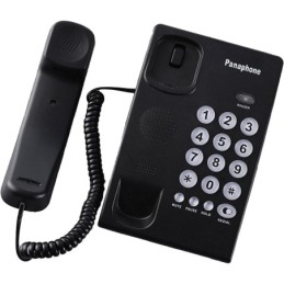 Telefono fisso con filo a pulsanti grandi nero
